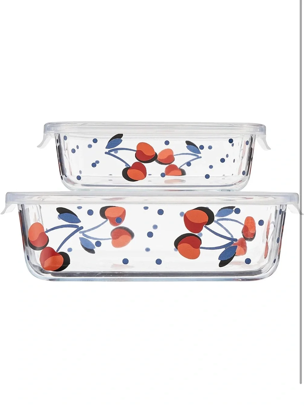 Kate Spade Vintage Cherry Dot Rectangular Food Storage Set, NWT 🍒